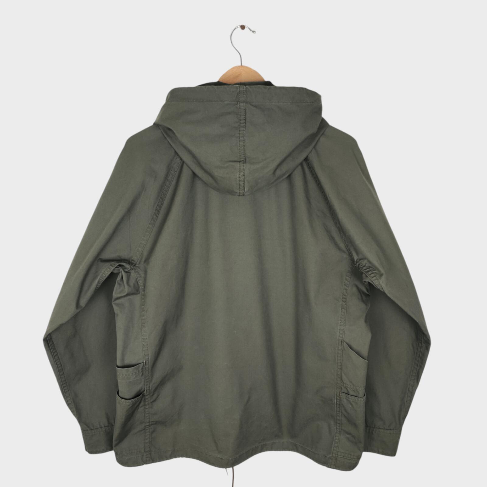SASSAFRAS Men's Made in Japan Green 100% Cotton Bud Breaker Jacket