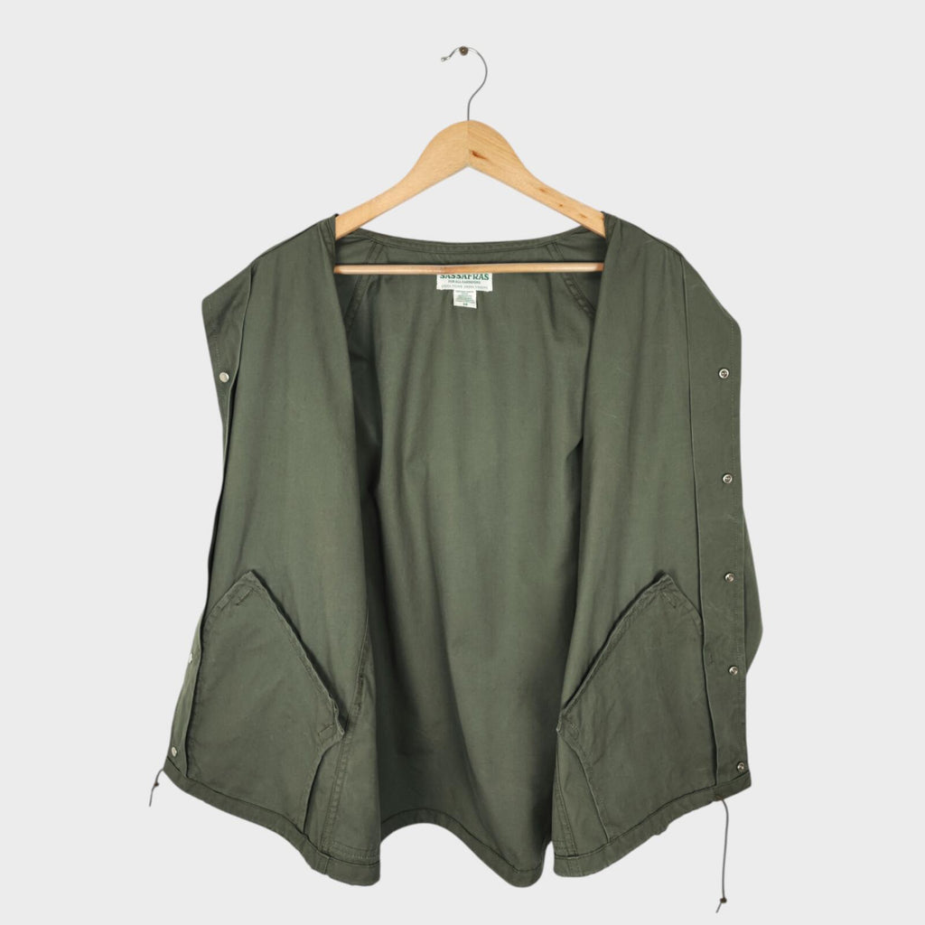 SASSAFRAS Men's Made in Japan Green 100% Cotton Bud Breaker Jacket