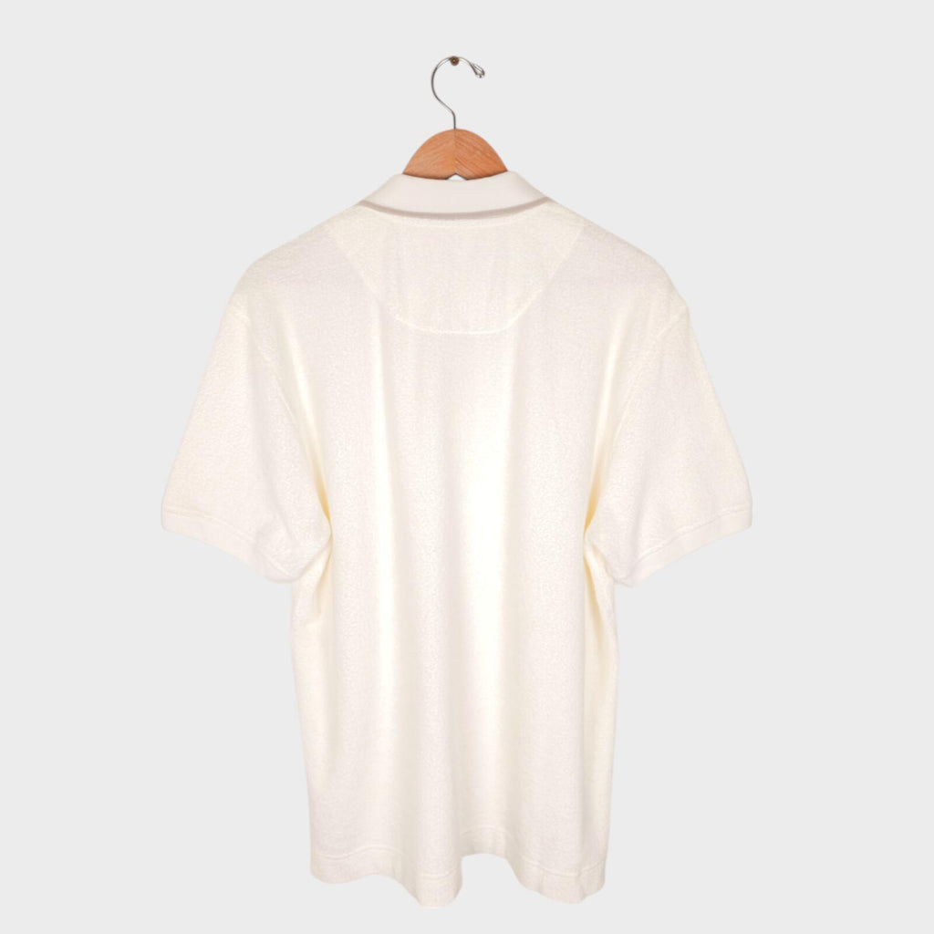 ORLEBAR BROWN Men's White Sand Jarrett Zip Towelling Polo Shirt