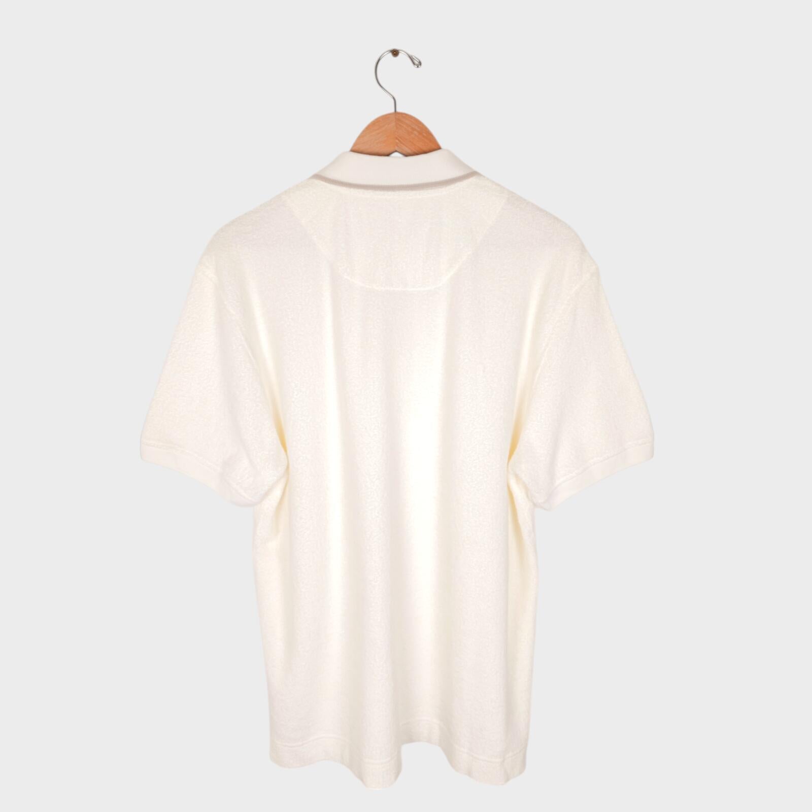 ORLEBAR BROWN Men's White Sand Jarrett Zip Towelling Polo Shirt