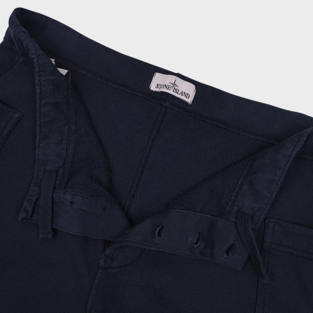 STONE ISLAND Men's Navy Blue Compass Badge Sweat Shorts