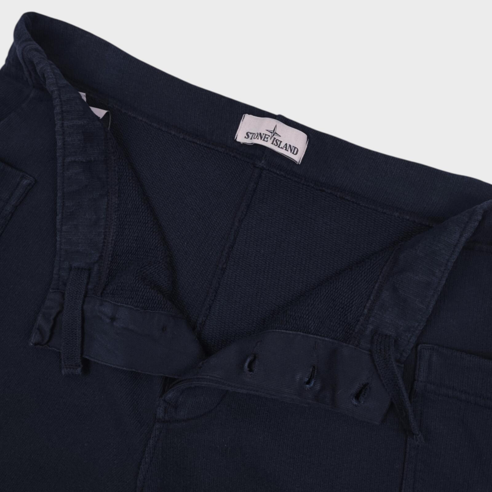 STONE ISLAND Men's Navy Blue Compass Badge Sweat Shorts