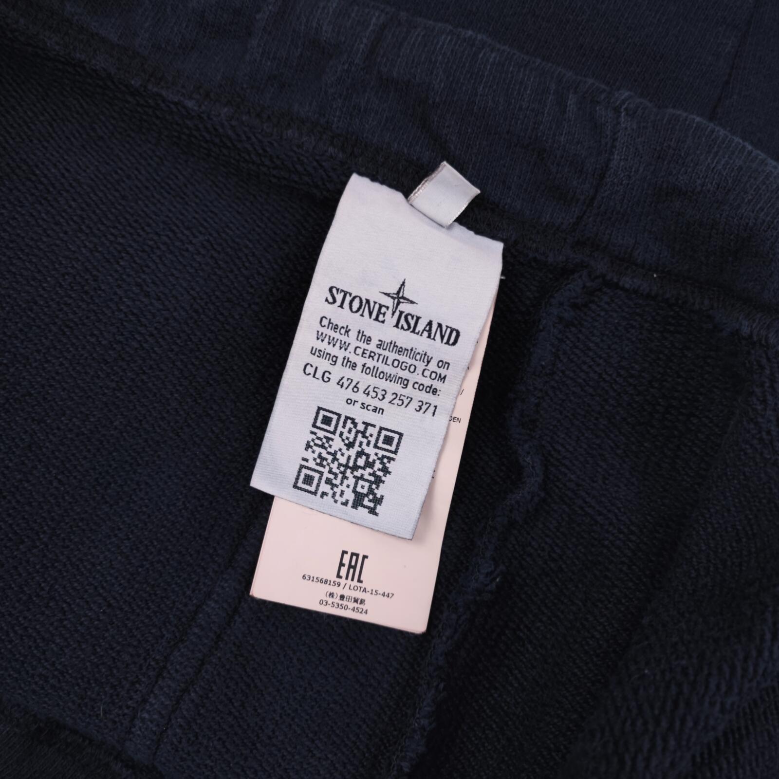 STONE ISLAND Men's Navy Blue Compass Badge Sweat Shorts