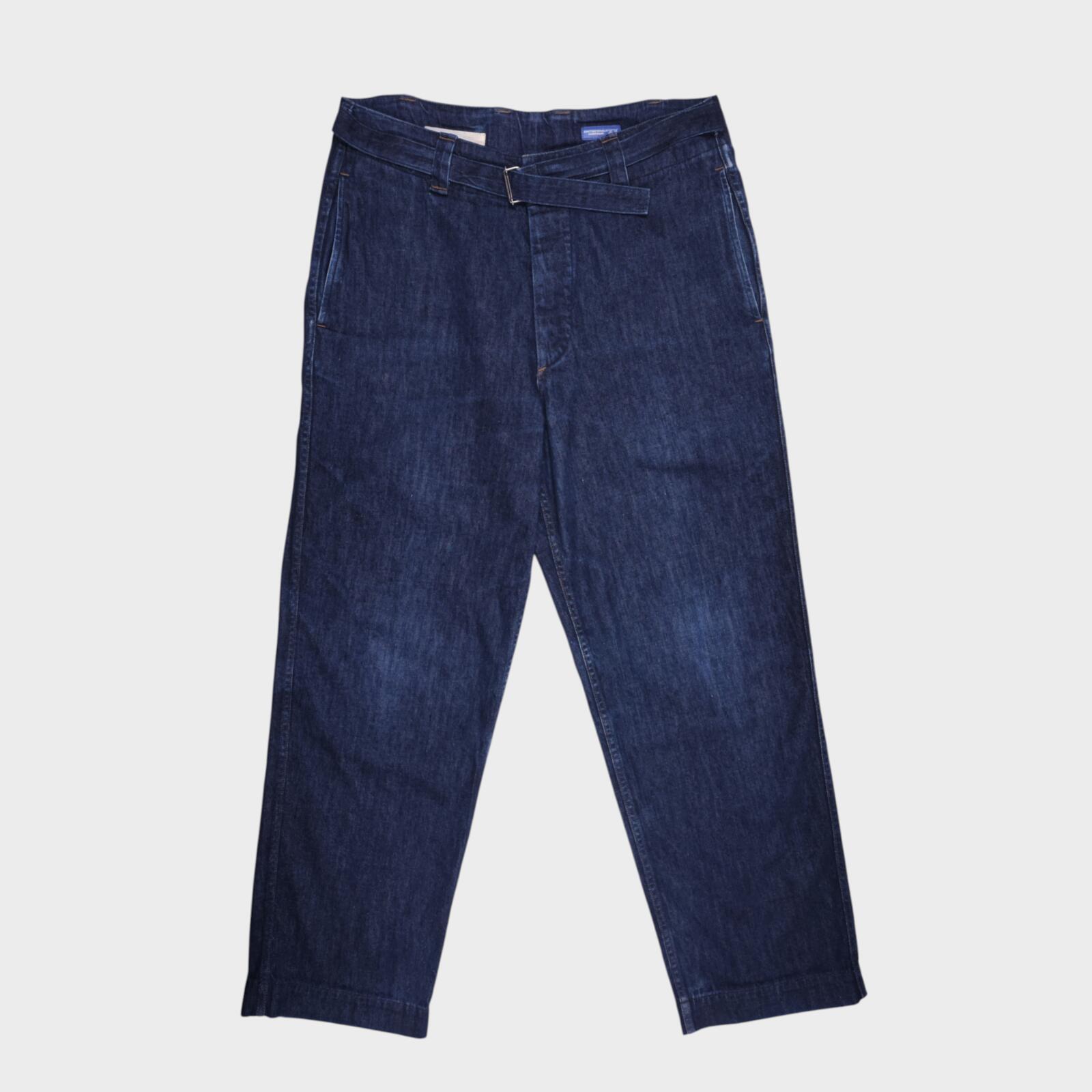 MHL MARGARET HOWELL Men's Blue Made in Japan Canton Overalls High Waist Jeans
