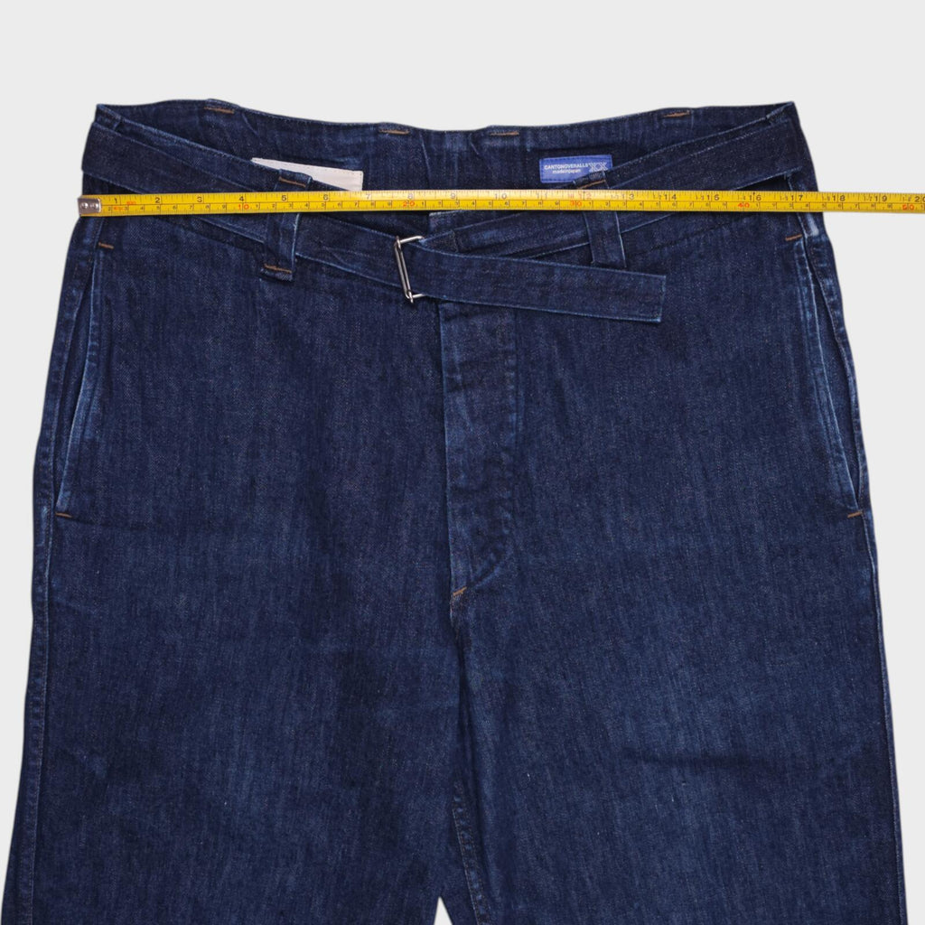 MHL MARGARET HOWELL Men's Blue Made in Japan Canton Overalls High Waist Jeans