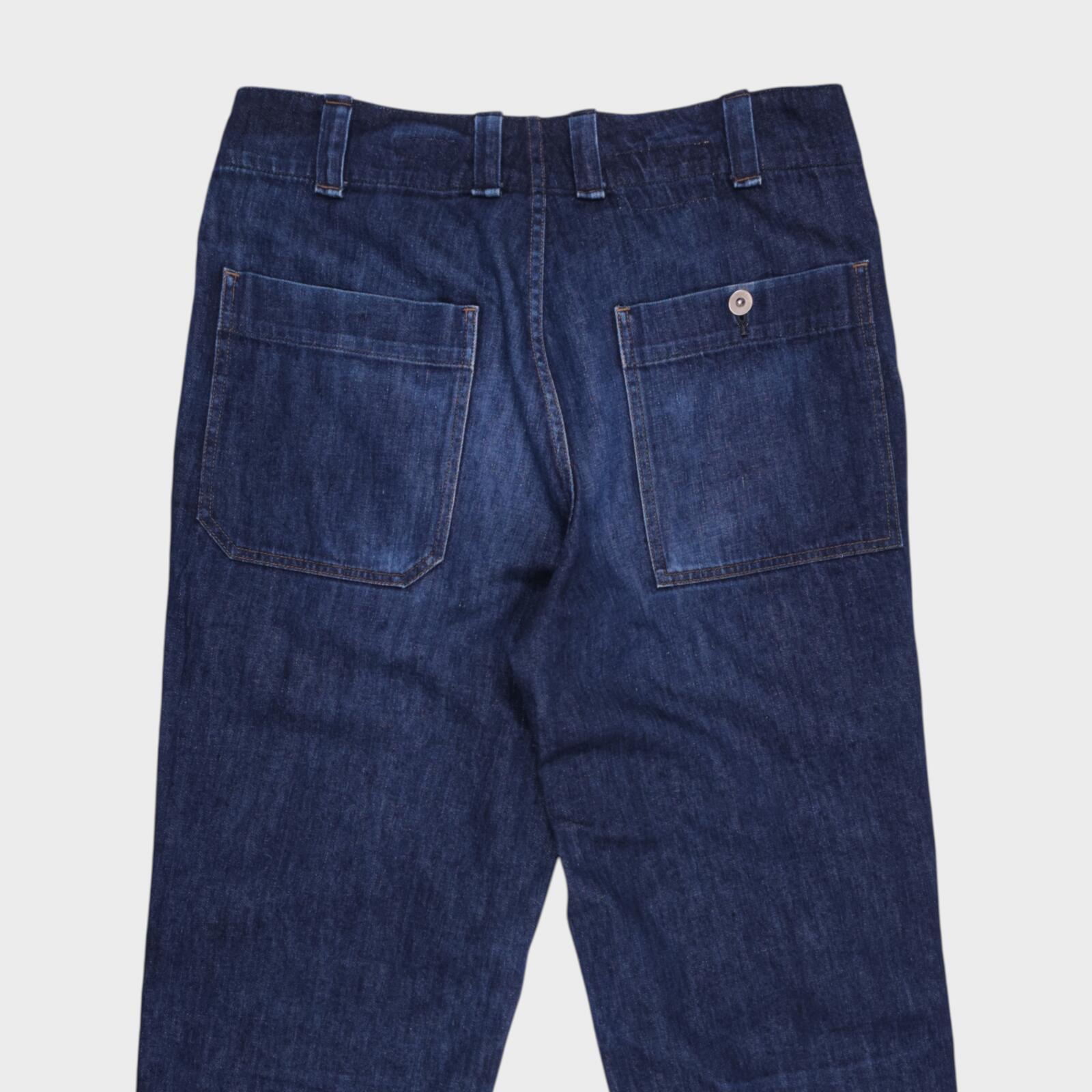 MHL MARGARET HOWELL Men's Blue Made in Japan Canton Overalls High Waist Jeans