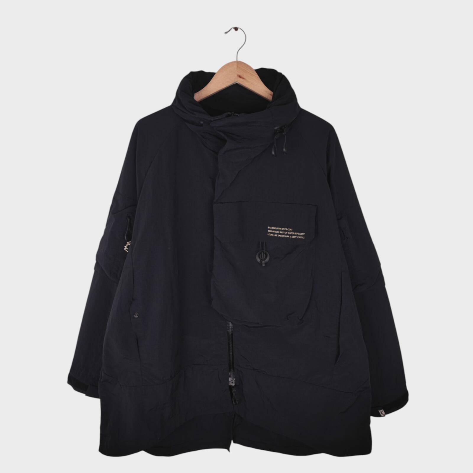 CMF COMFY OUTDOOR GARMENT Men's Black Over Poncho Parka Jacket