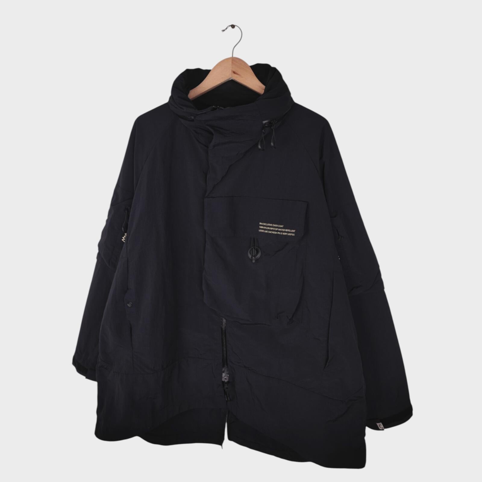 CMF COMFY OUTDOOR GARMENT Men's Black Over Poncho Parka Jacket