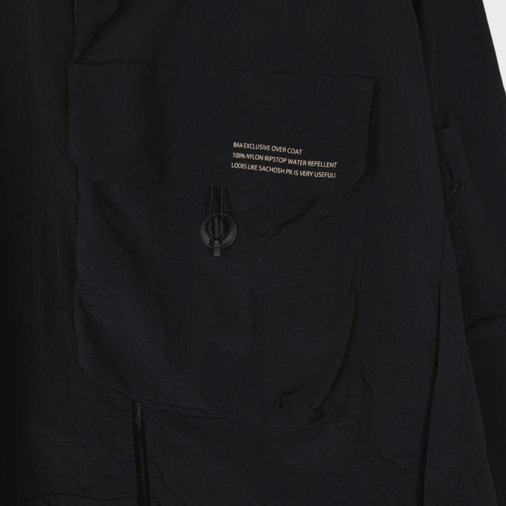 CMF COMFY OUTDOOR GARMENT Men's Black Over Poncho Parka Jacket