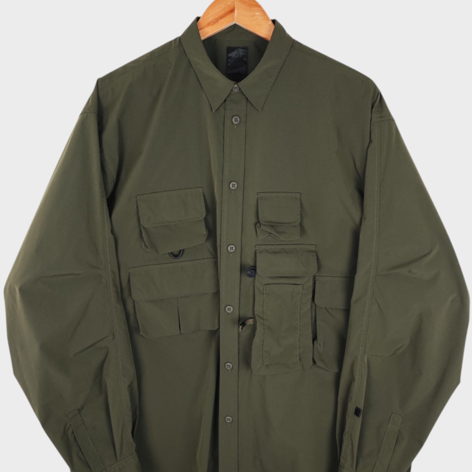 DAIWA PIER39 Men's Olive Green Tech Fishing Angler's Overshirt
