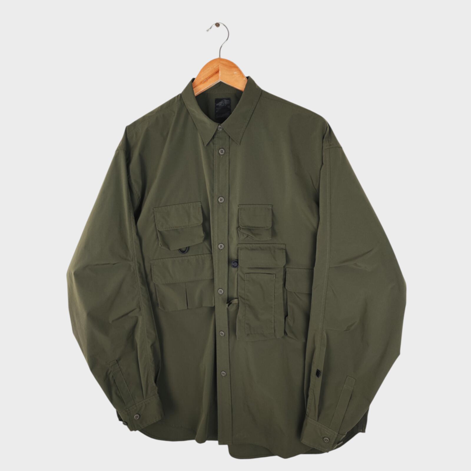DAIWA PIER39 Men's Olive Green Tech Fishing Angler's Overshirt