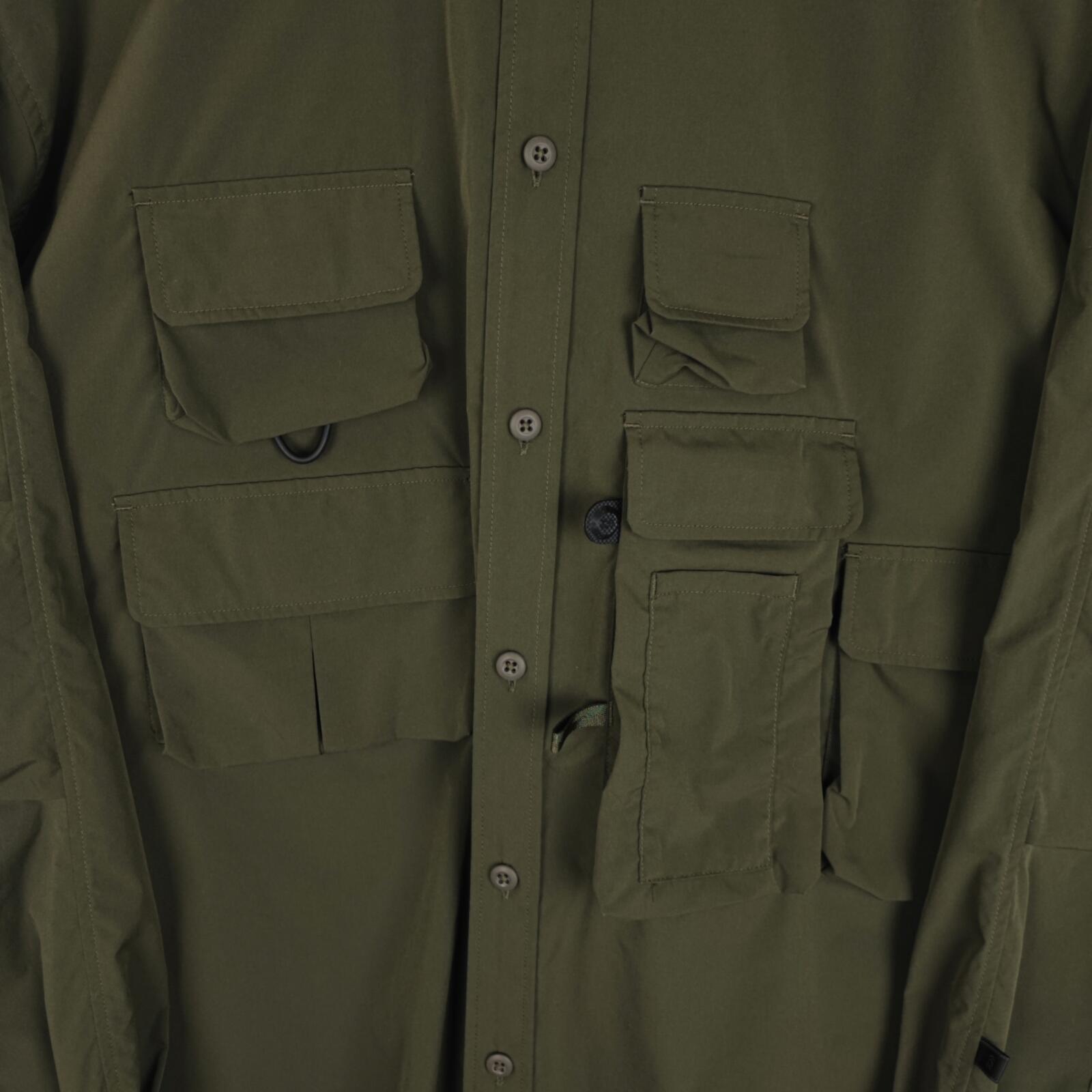 DAIWA PIER39 Men's Olive Green Tech Fishing Angler's Overshirt