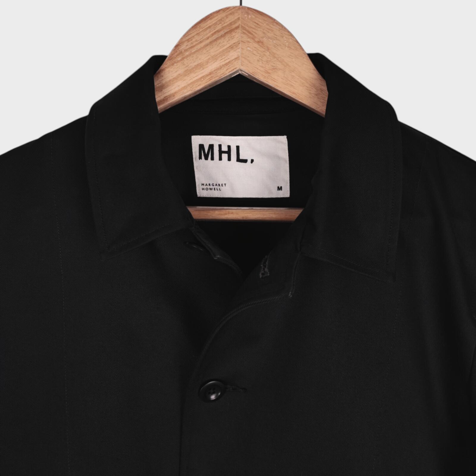 MHL MARGARET HOWELL Men's Black Cropped Cotton Twill Bomber Jacket