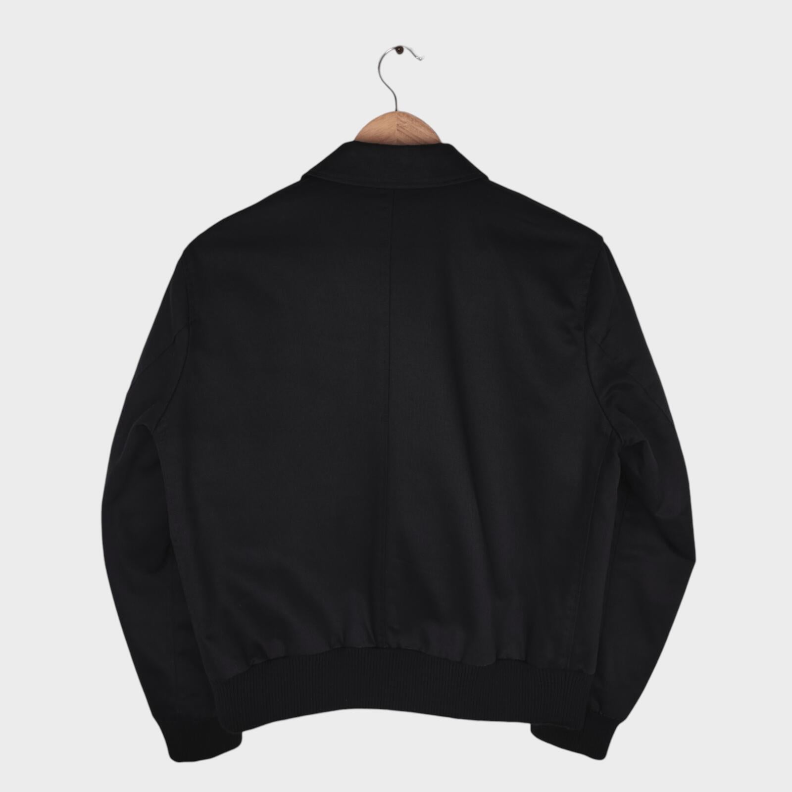 MHL MARGARET HOWELL Men's Black Cropped Cotton Twill Bomber Jacket