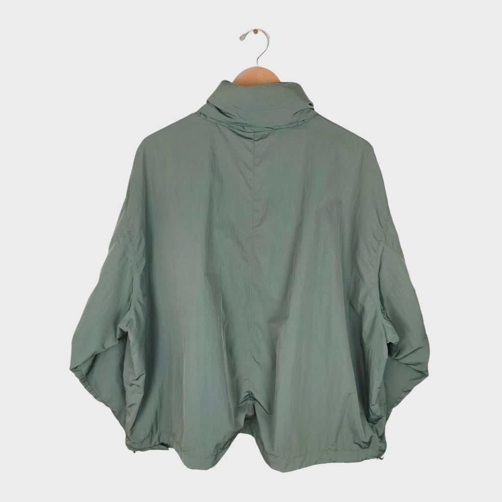 UNIFORM BRIDGE Men's Green Boxy Fit Parka Jacket