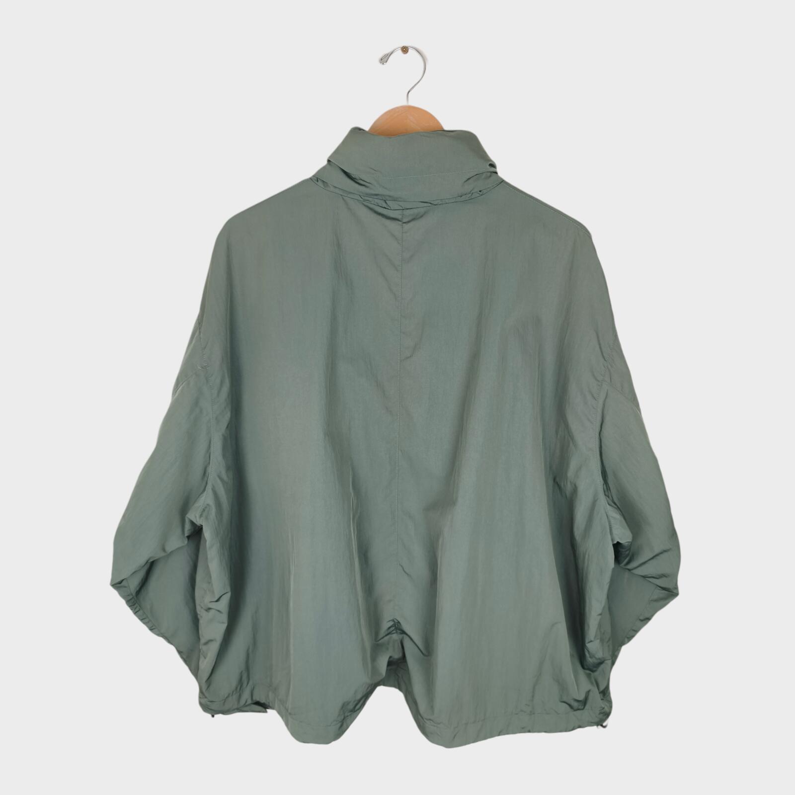 UNIFORM BRIDGE Men's Green Boxy Fit Parka Jacket