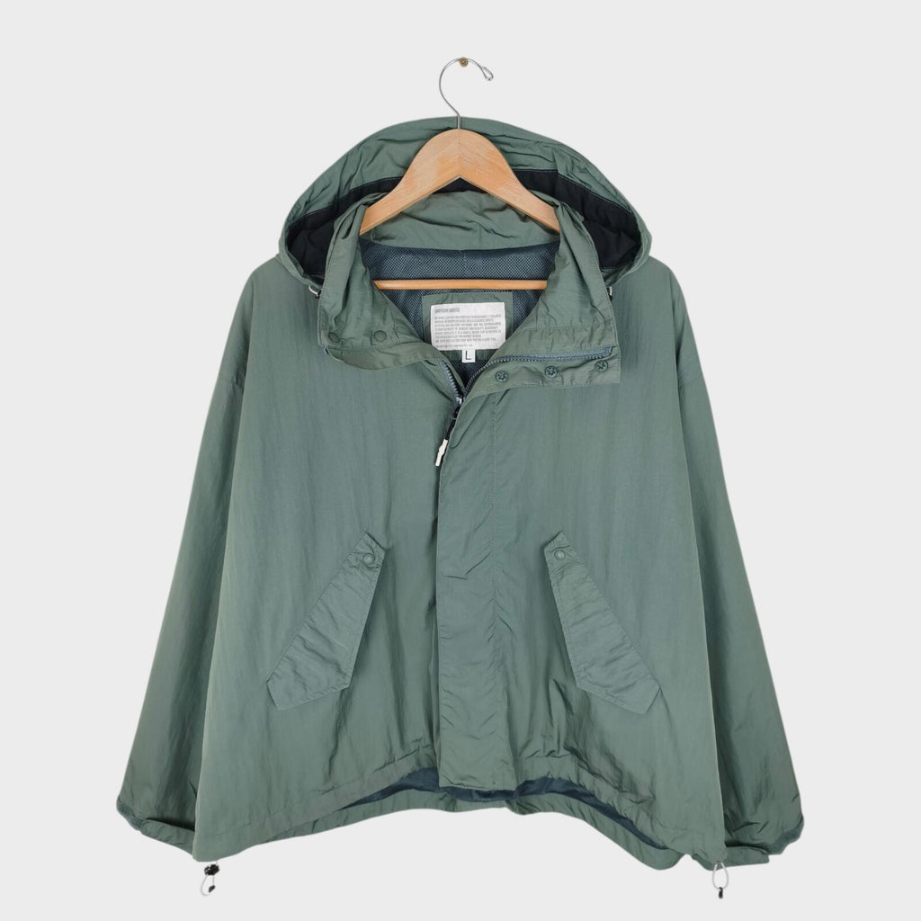 UNIFORM BRIDGE Men's Green Boxy Fit Parka Jacket