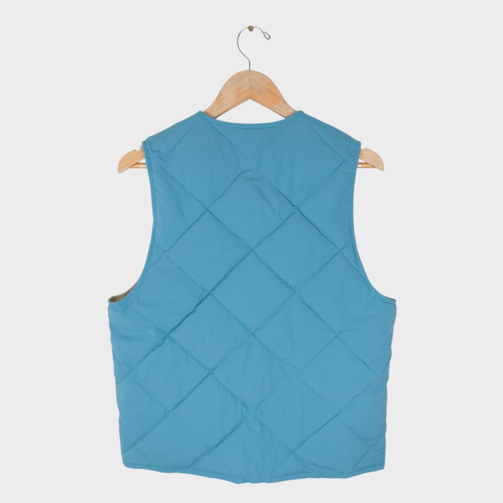 BEAMS PLUS Men's Blue Lightweight Quilted Primaloft Gilet