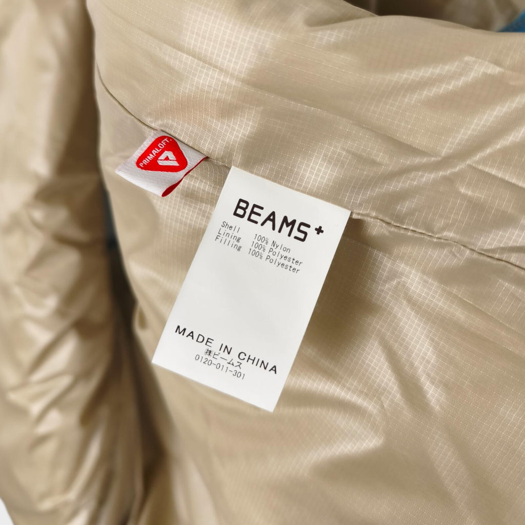 BEAMS PLUS Men's Blue Lightweight Quilted Primaloft Gilet