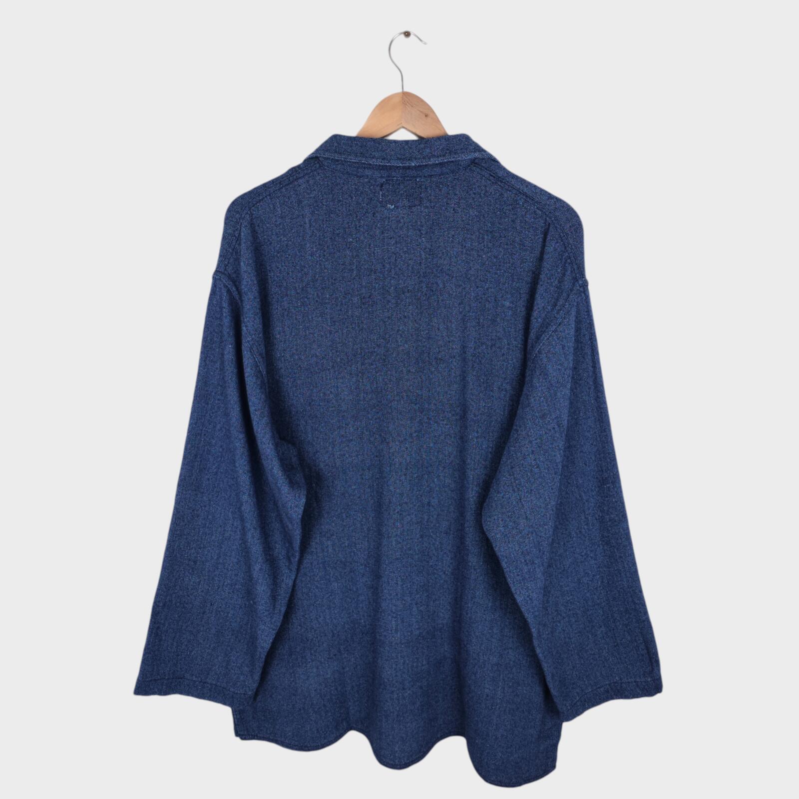 GAIJIN MADE Men's Indigo Blue Relaxed Fit Knitted Jacket
