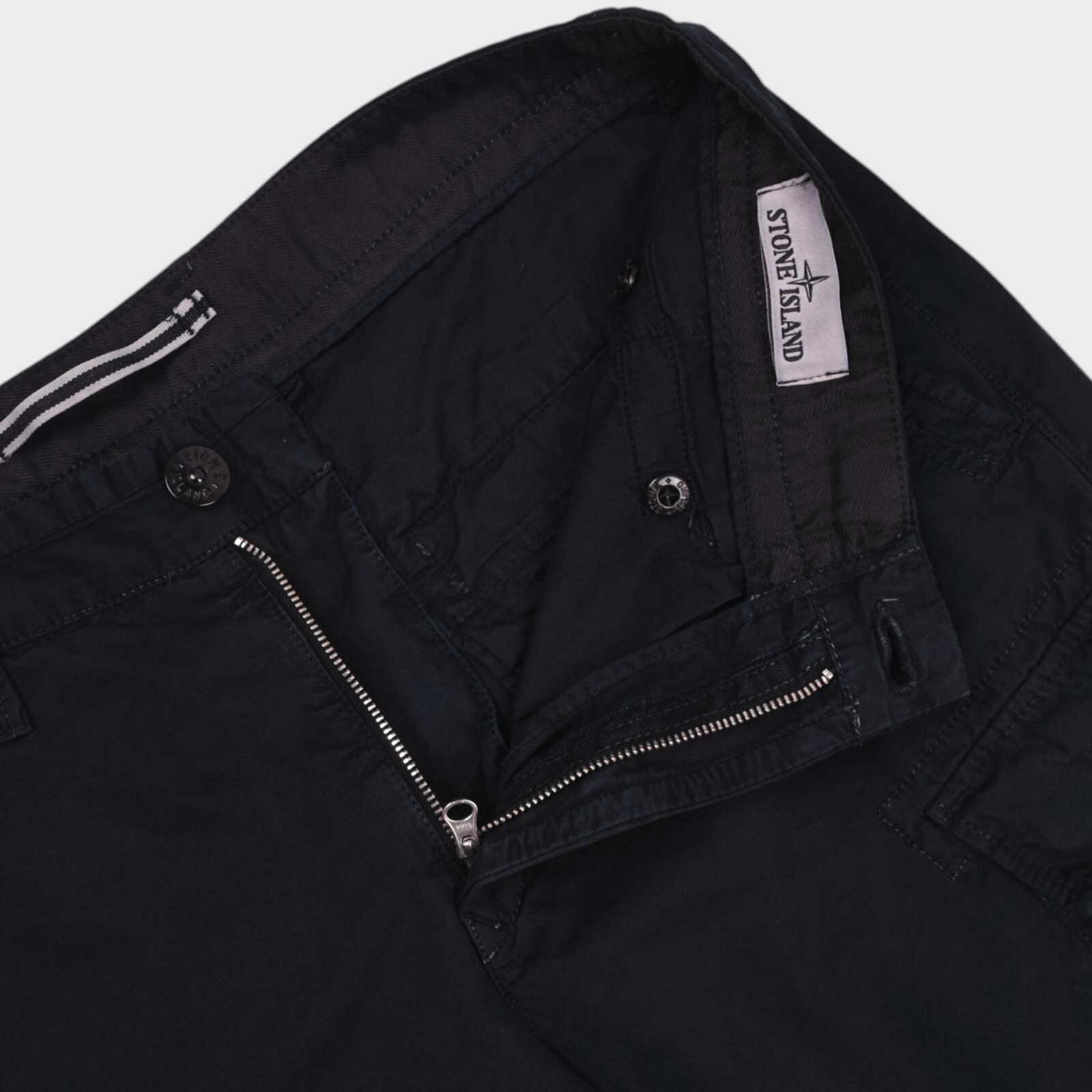 STONE ISLAND Men's Black Garment Dyed Type SL Cargo Shorts