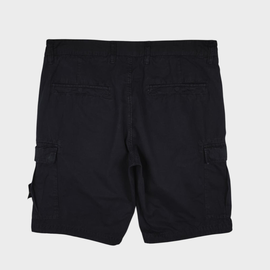 STONE ISLAND Men's Black Garment Dyed Type SL Cargo Shorts