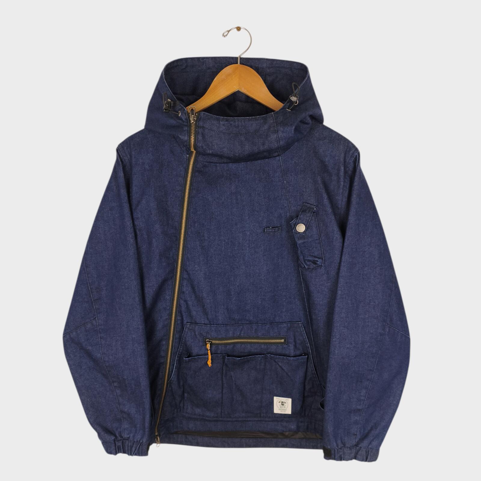 GRN OUTDOOR Japan Men's Blue Denim Hiasobi Camper Parka Jacket