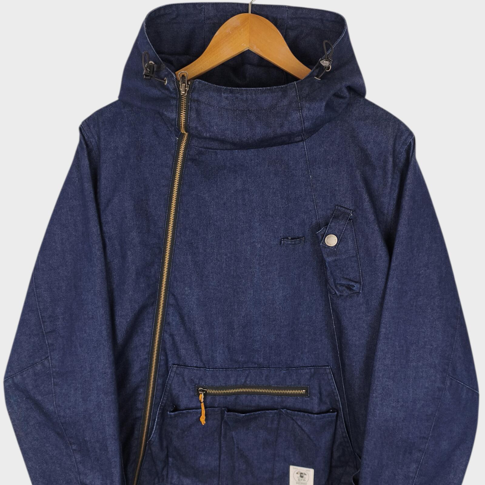 GRN OUTDOOR Japan Men's Blue Denim Hiasobi Camper Parka Jacket