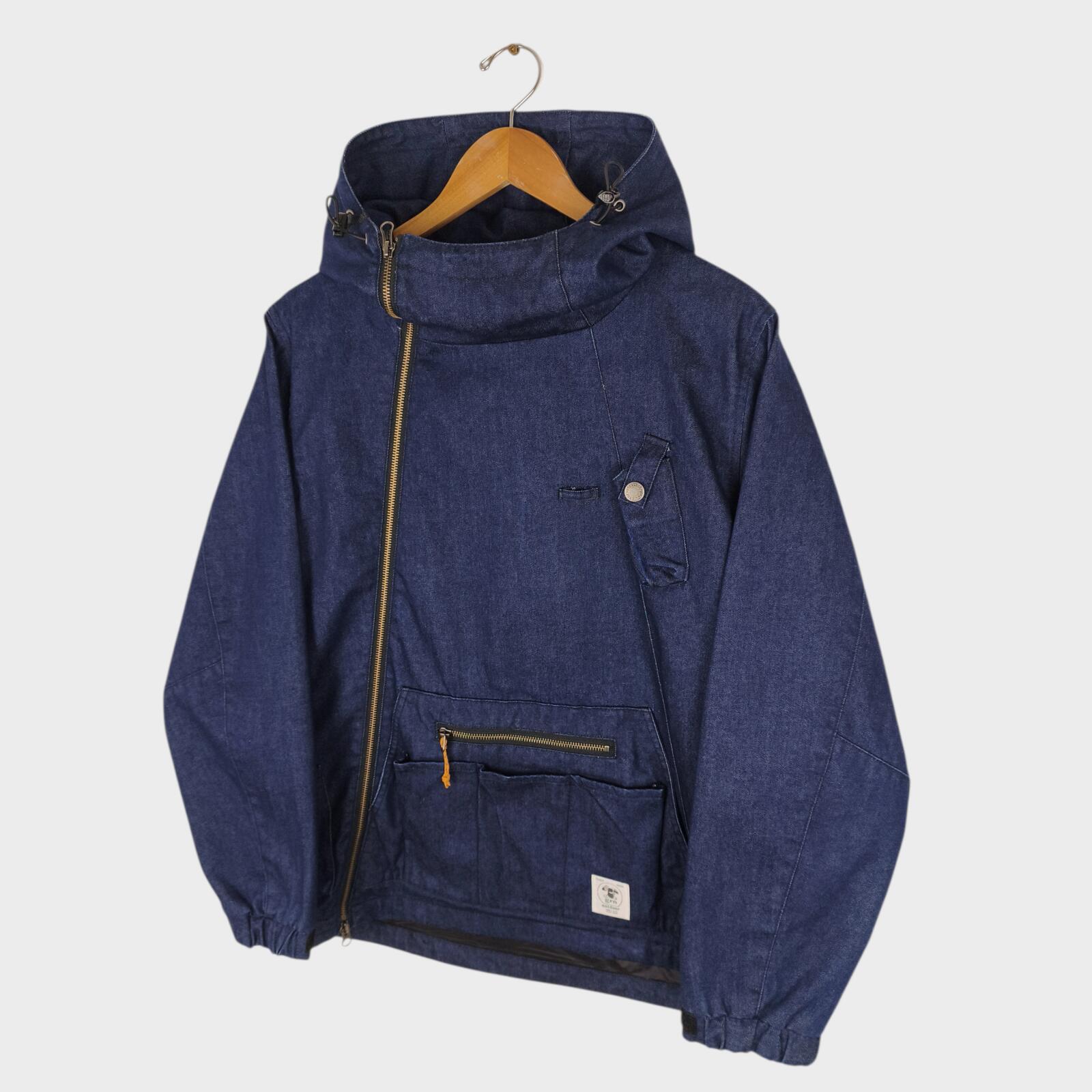 GRN OUTDOOR Japan Men's Blue Denim Hiasobi Camper Parka Jacket