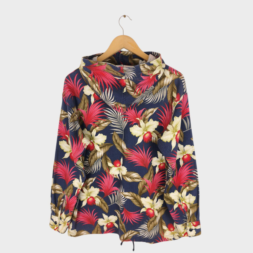 ENGINEERED GARMENTS Men's Java Cloth Floral Cagoule Smock Parka Jacket