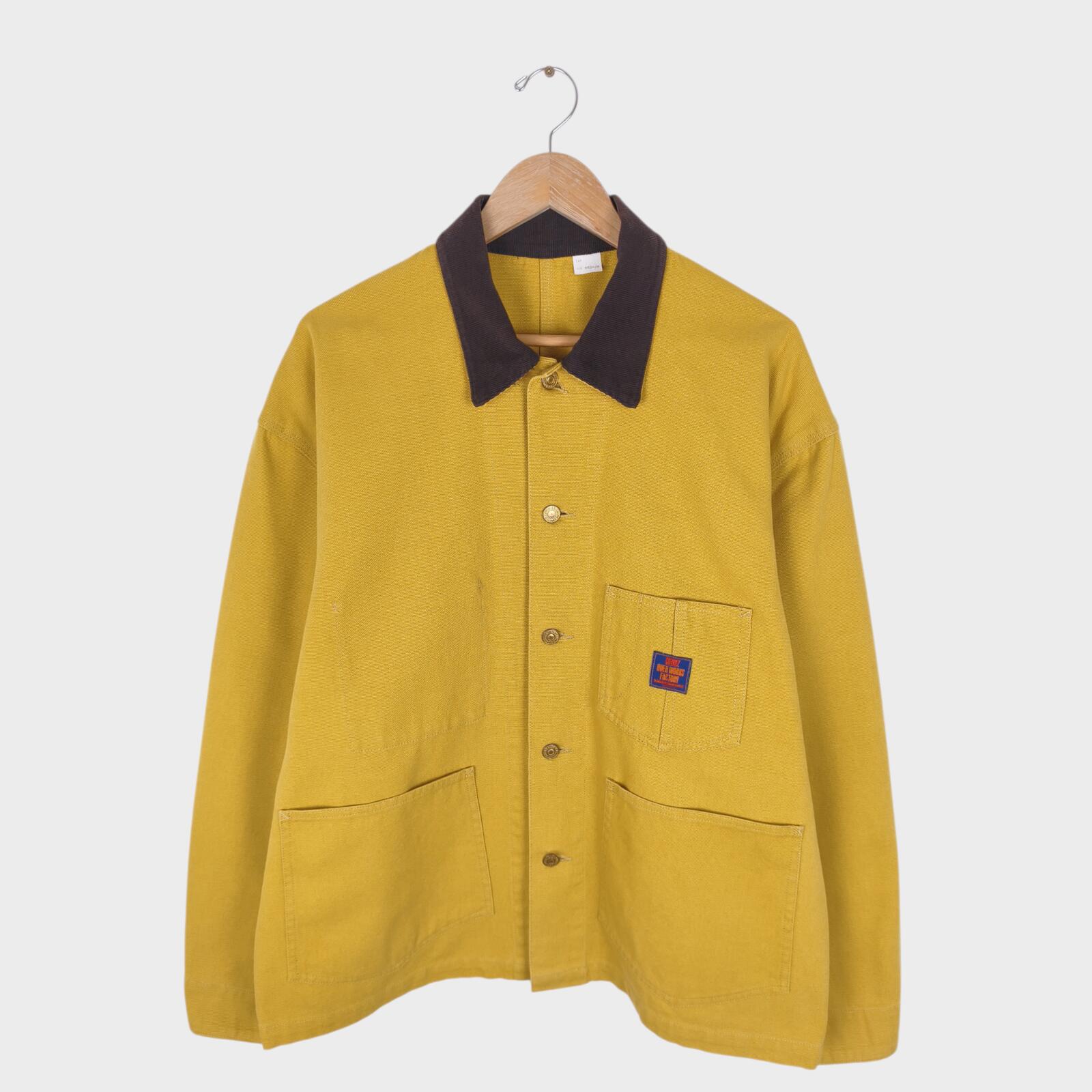 EDWIN Overworks Factory Men's Yellow Duck Cotton Oversized Fit Chore Jacket