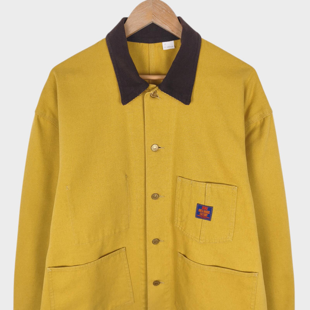 EDWIN Overworks Factory Men's Yellow Duck Cotton Oversized Fit Chore Jacket