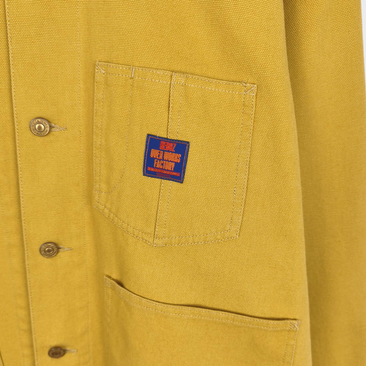 EDWIN Overworks Factory Men's Yellow Duck Cotton Oversized Fit Chore Jacket