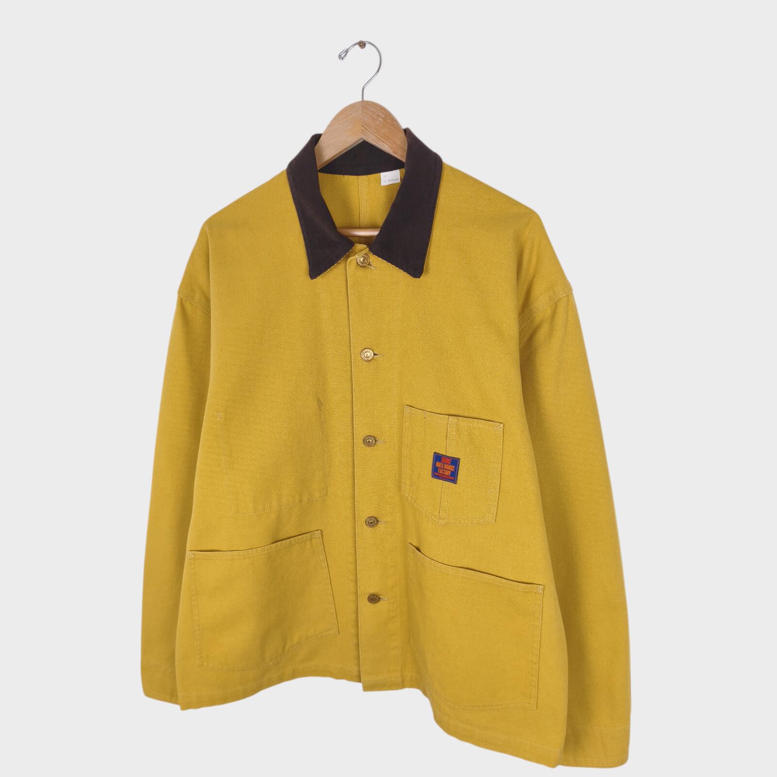 EDWIN Overworks Factory Men's Yellow Duck Cotton Oversized Fit Chore Jacket