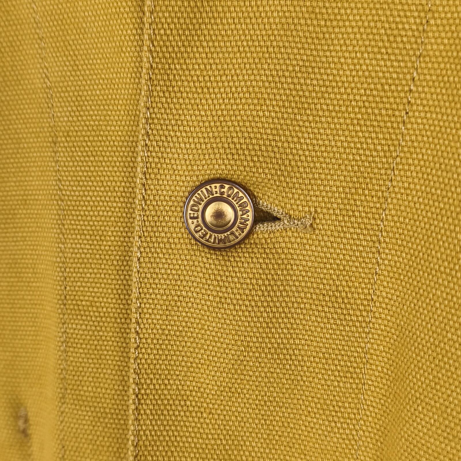 EDWIN Overworks Factory Men's Yellow Duck Cotton Oversized Fit Chore Jacket