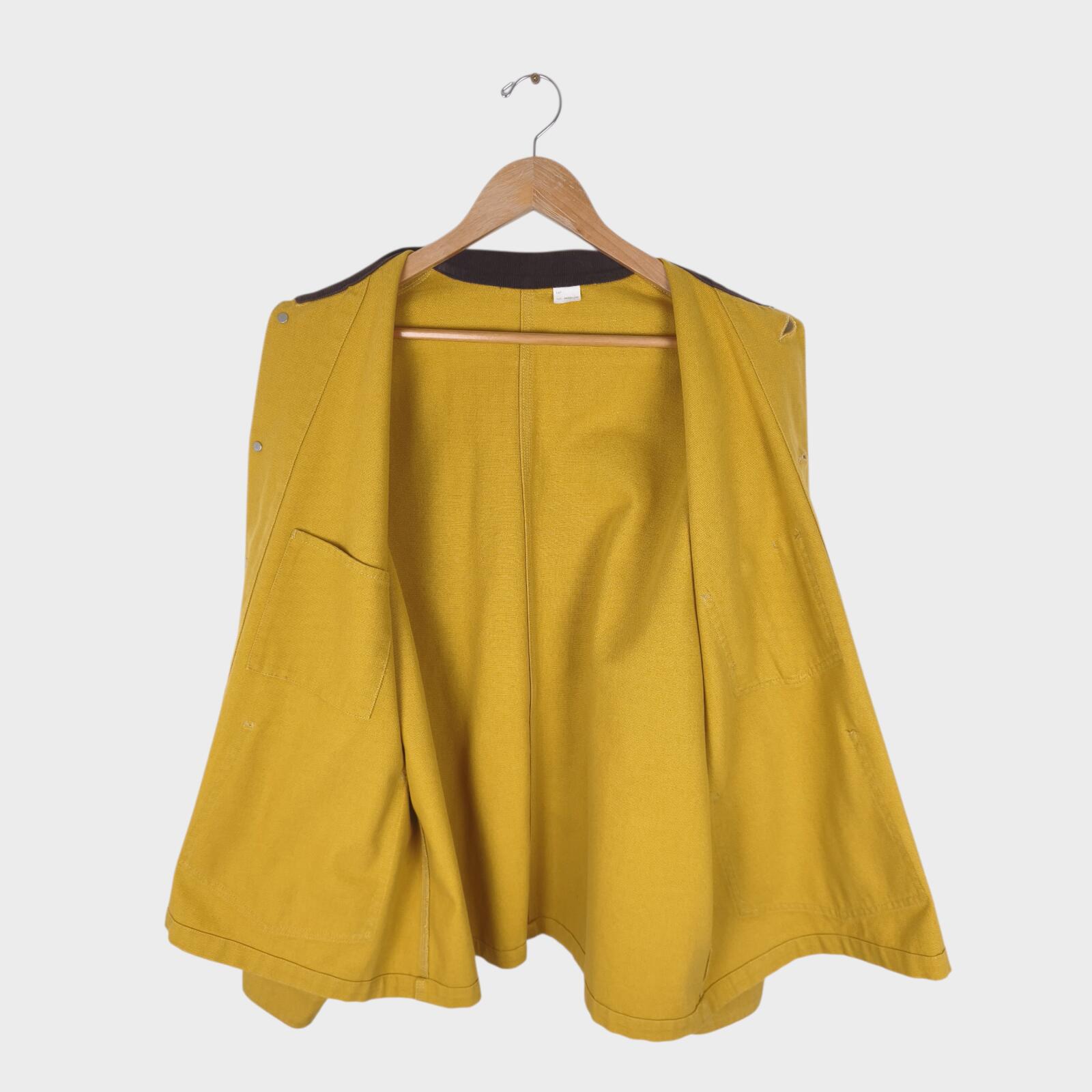 EDWIN Overworks Factory Men's Yellow Duck Cotton Oversized Fit Chore Jacket