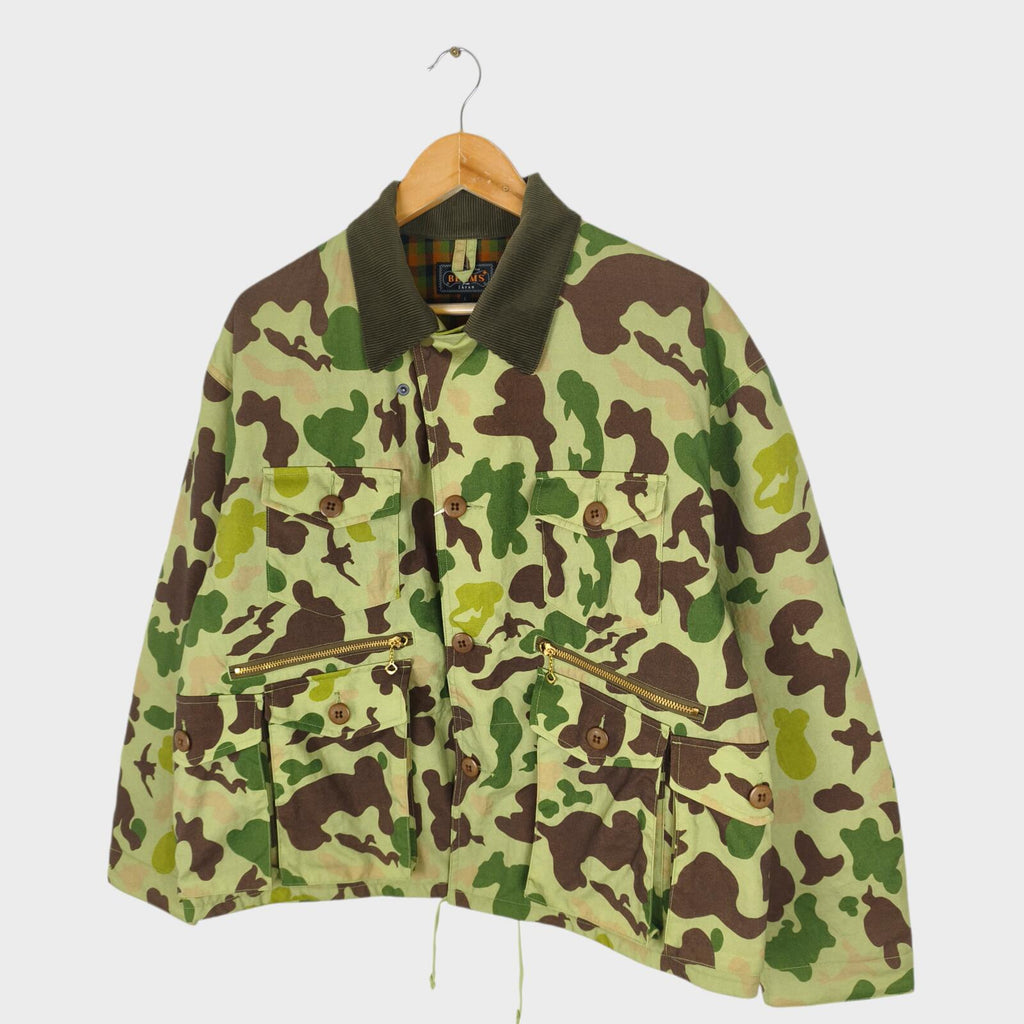 BEAMS PLUS Men's Green Camo Fish Hunting Jacket