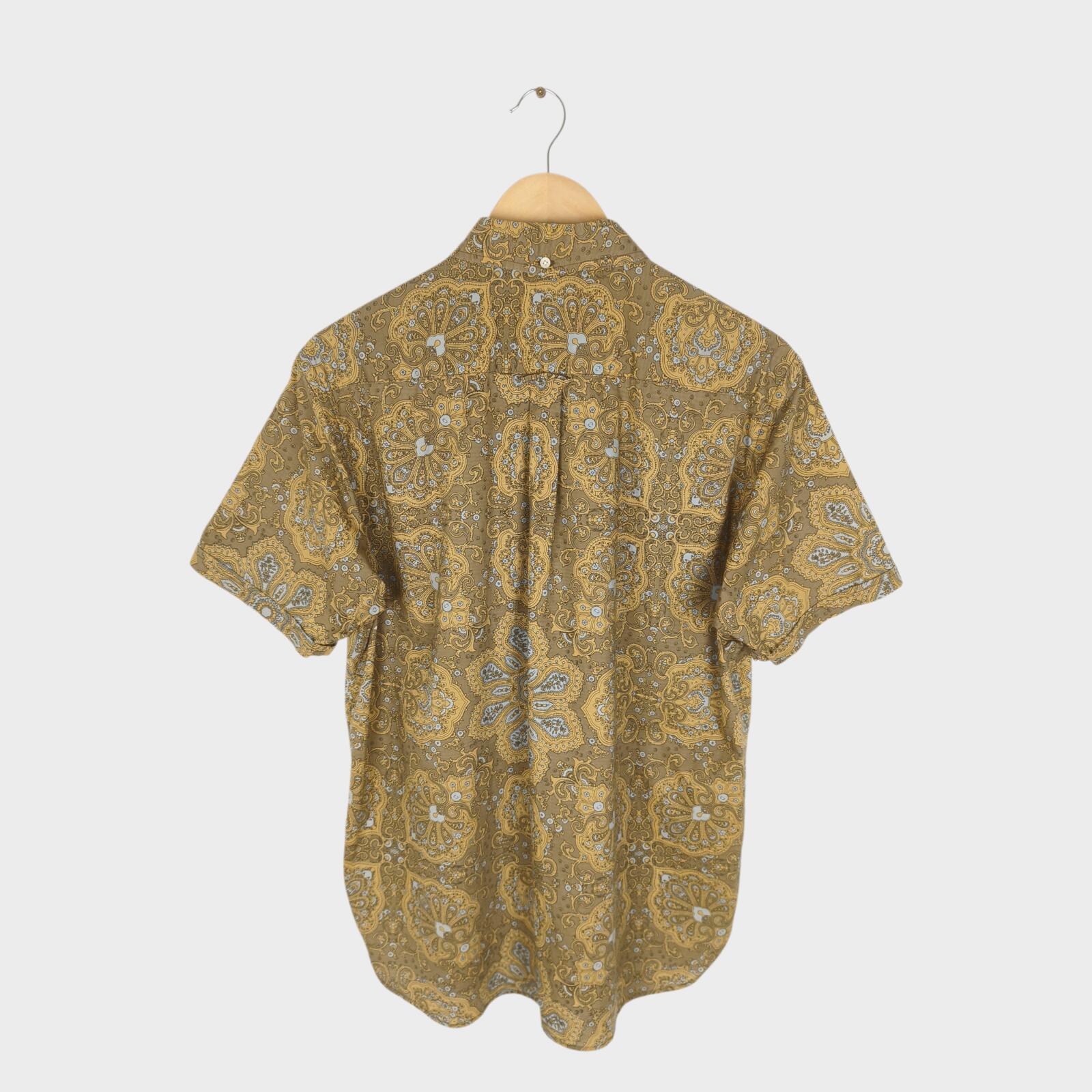 BEAMS PLUS Men's Paisley Print Button Down Collar Vacation Shirt