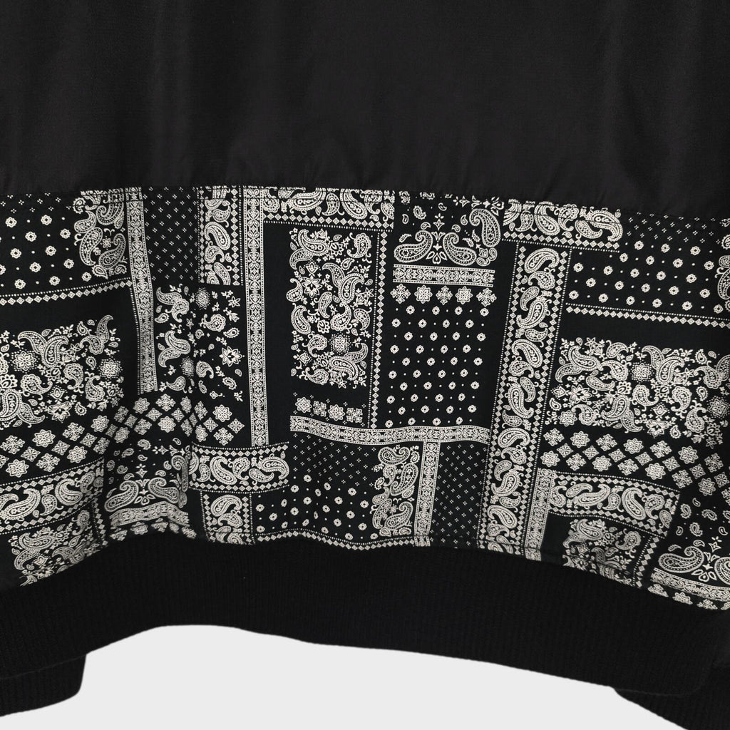 FRIZMWORKS Men's Black Paisley MA-1 Flight Bomber Jacket