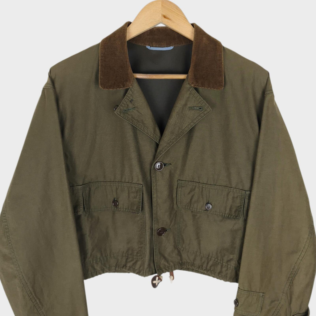 KENNETH FIELD Men's Cotton/Nylon Khaki Cropped Wading Fishing Jacket