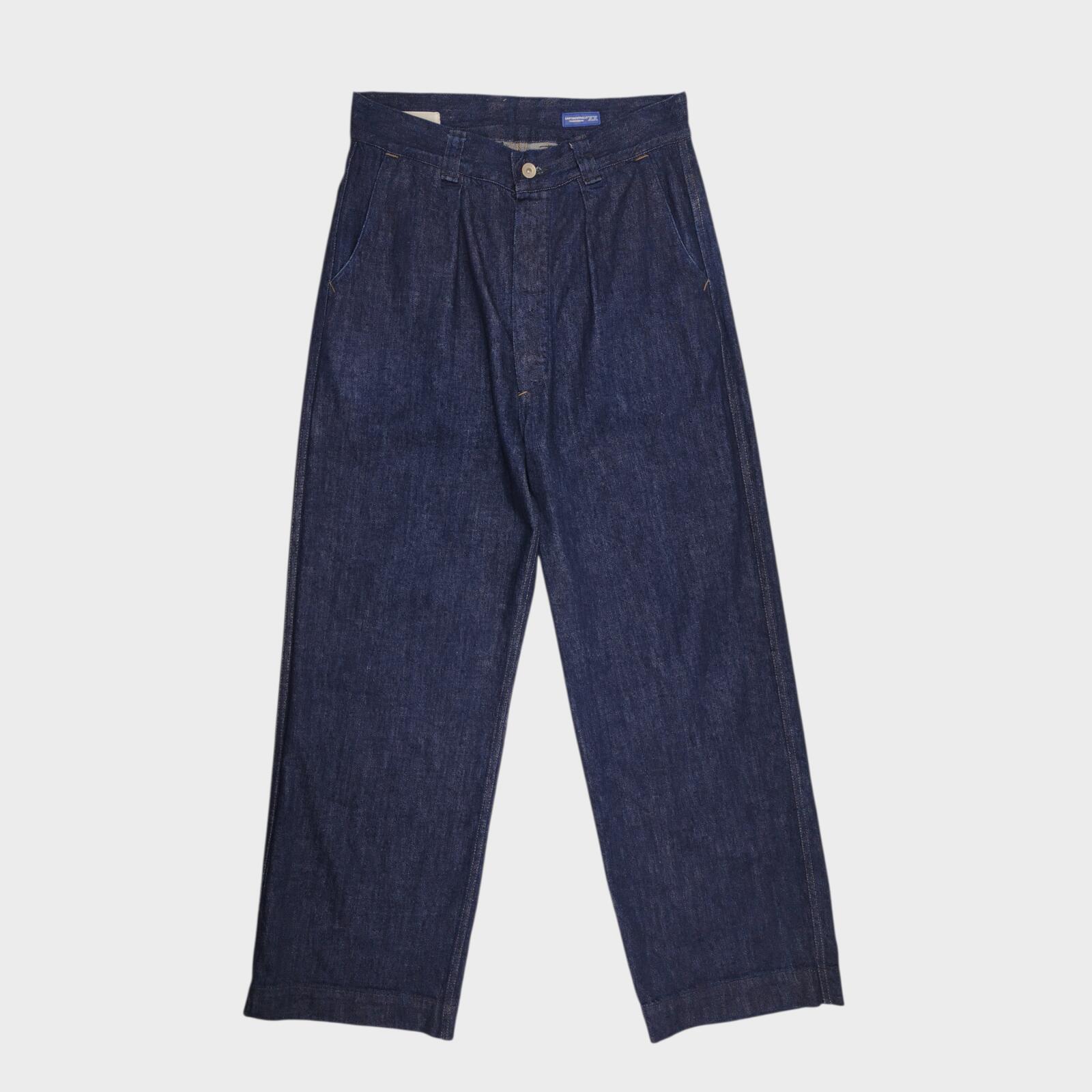 MHL MARGARET HOWELL Men's Blue Made in Japan Canton Overalls High Waist Jeans