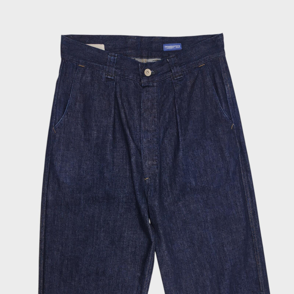 MHL MARGARET HOWELL Men's Blue Made in Japan Canton Overalls High Waist Jeans