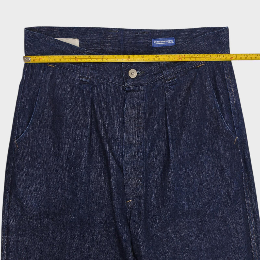 MHL MARGARET HOWELL Men's Blue Made in Japan Canton Overalls High Waist Jeans