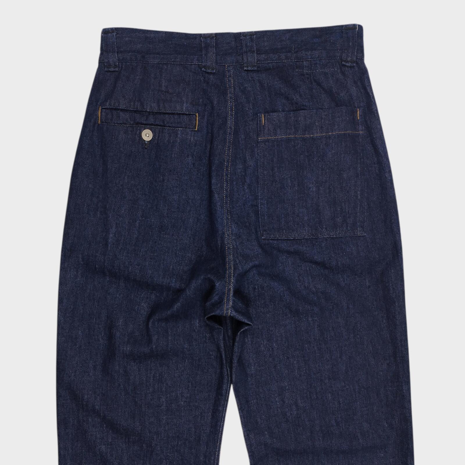 MHL MARGARET HOWELL Men's Blue Made in Japan Canton Overalls High Waist Jeans