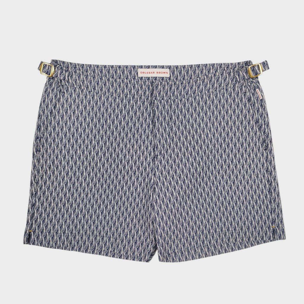 ORLEBAR BROWN Men's Blue Jacquard Pattern Bulldog Swim Shorts