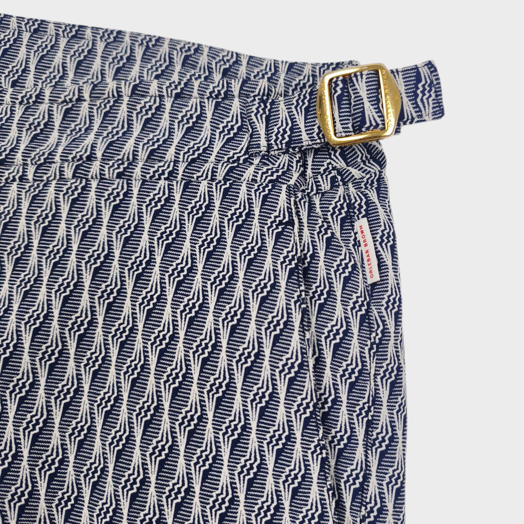 ORLEBAR BROWN Men's Blue Jacquard Pattern Bulldog Swim Shorts
