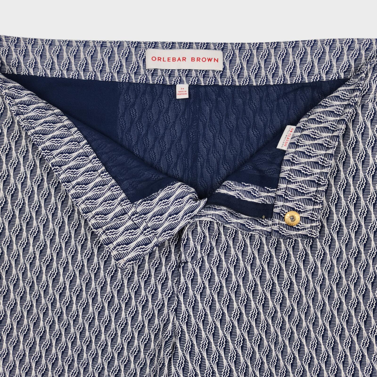 ORLEBAR BROWN Men's Blue Jacquard Pattern Bulldog Swim Shorts