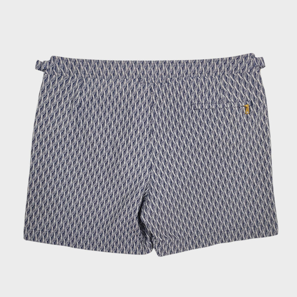ORLEBAR BROWN Men's Blue Jacquard Pattern Bulldog Swim Shorts