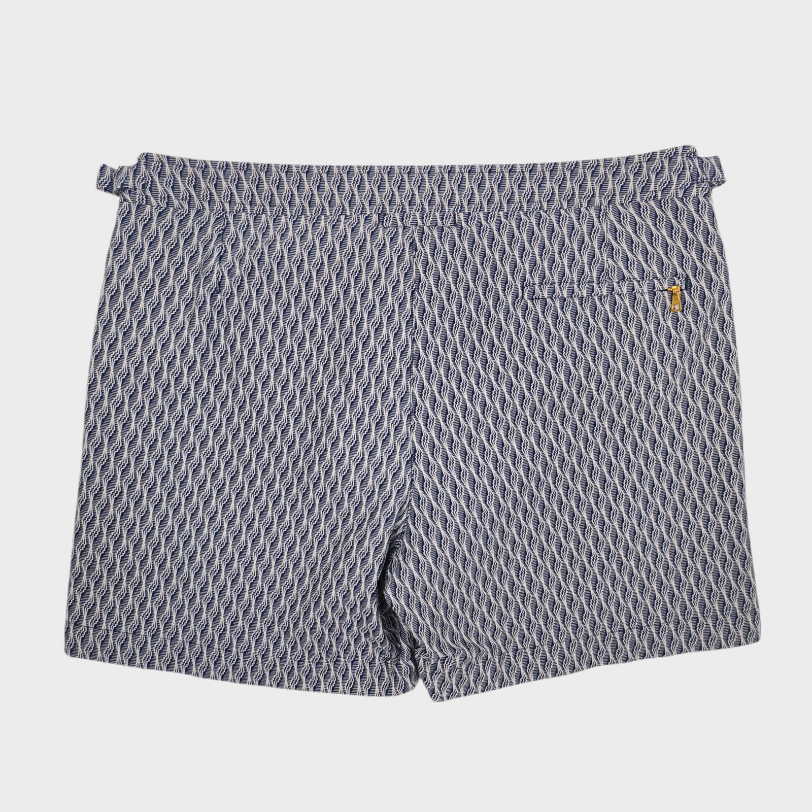 ORLEBAR BROWN Men's Blue Jacquard Pattern Bulldog Swim Shorts