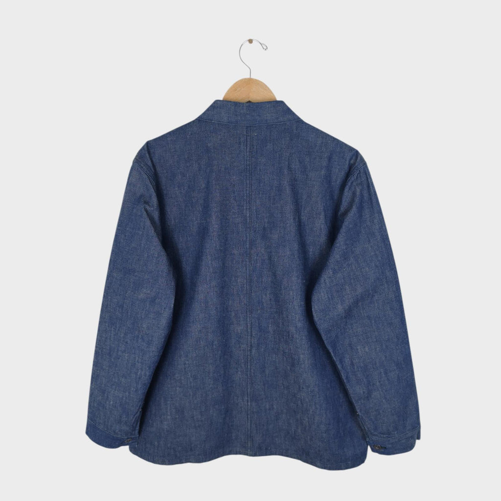 FOB FACTORY Men's Made in Japan Blue Denim Chore Jacket